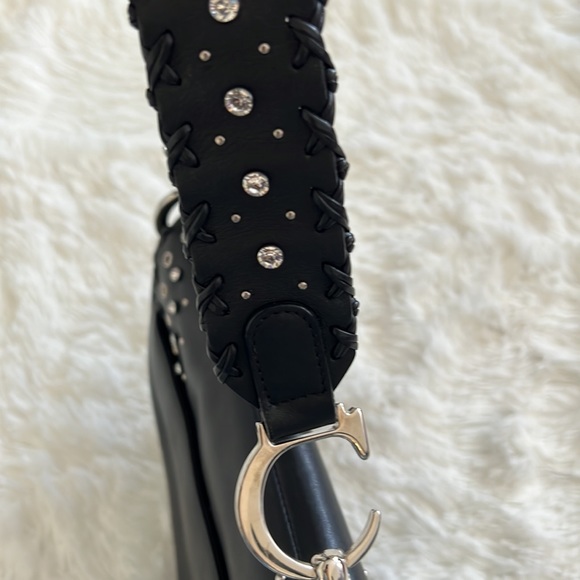 Rare! Dior love & peace black leather saddle bag - Picture 5 of 6
